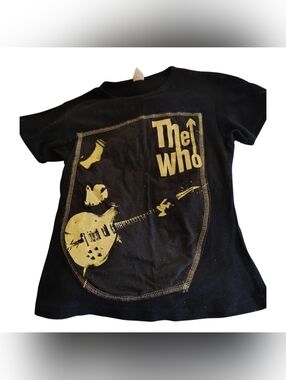 Vintage The Who Fitted Cropped T-shirt, Size XS-Small